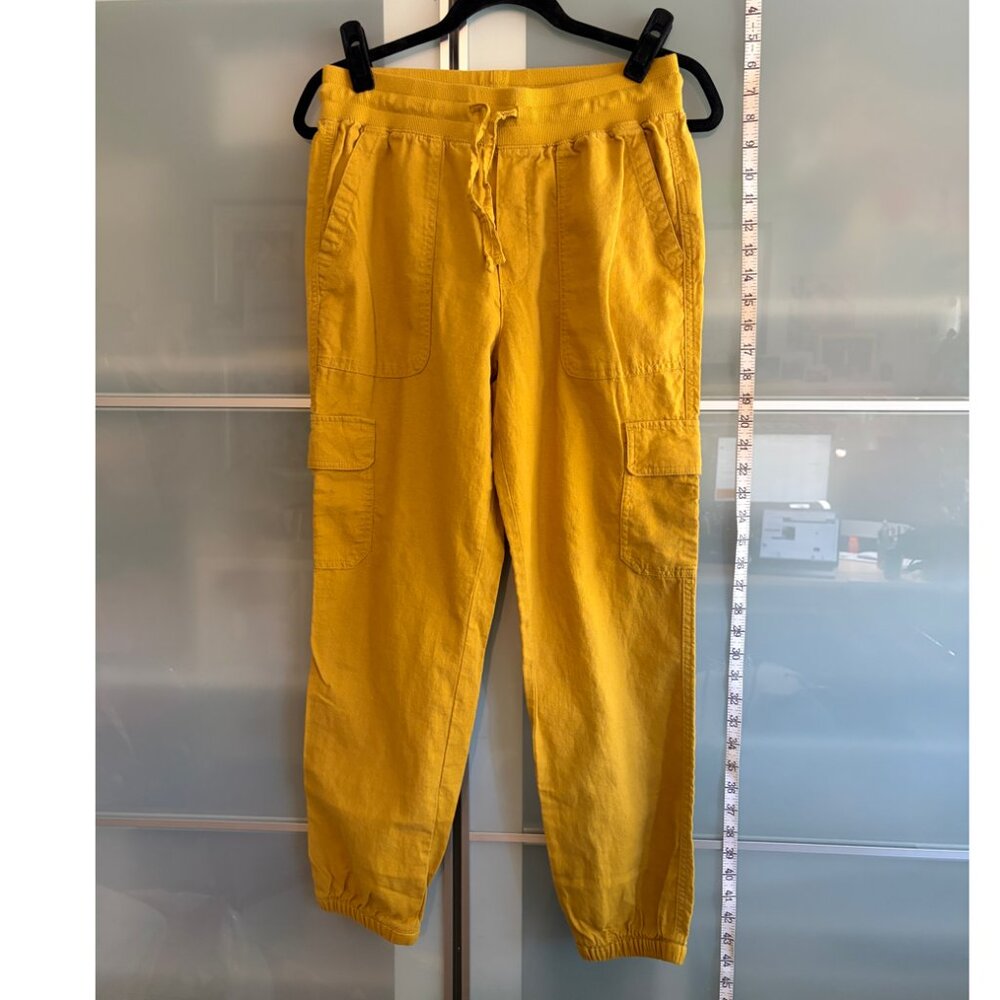 Gap Factory Linen Blend Cargo Jogger, Saffron, Size Small, EUC
